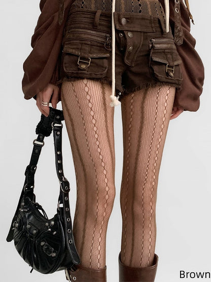 Colors 5 Tights Cutout Lace