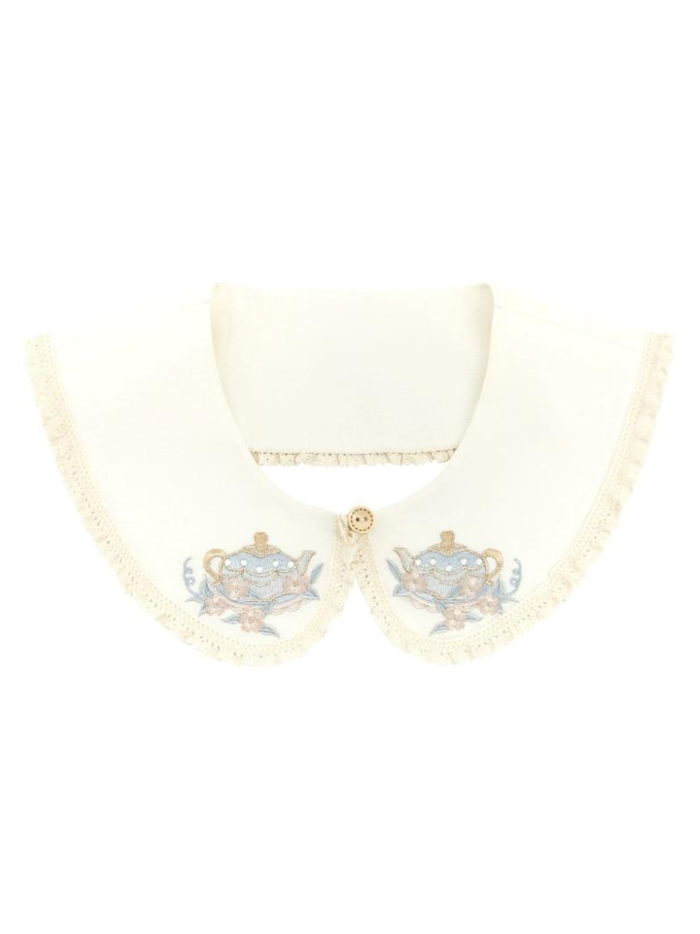 Sweater Collar Little Apron Dress + Faux Retro Flower