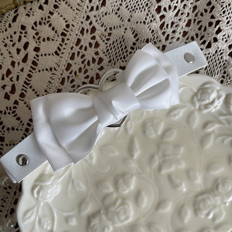 Double Leg Garter Layer White Bow