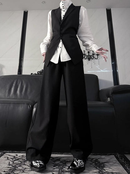 Black Slim-Fit Single-Breasted Waistcoat – Prince Style | Aont