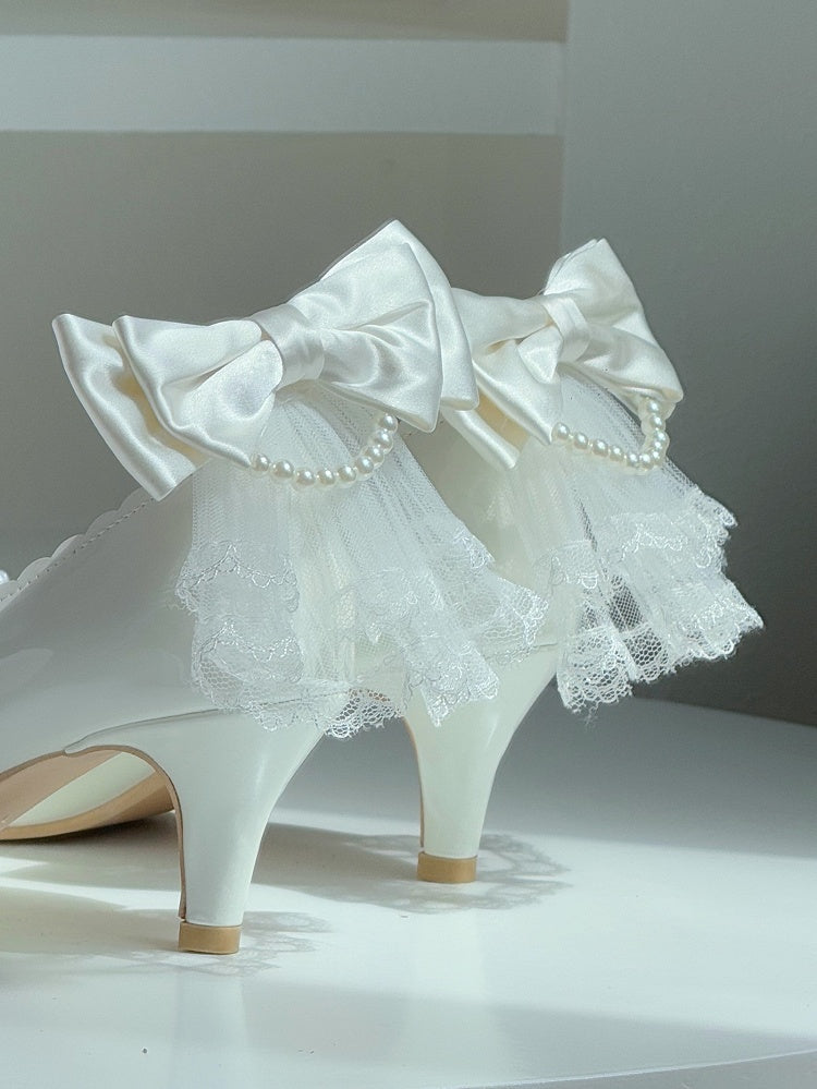 Shoe Charm Beaded Clips Lace with Details Options Bowknot Color Chain 4