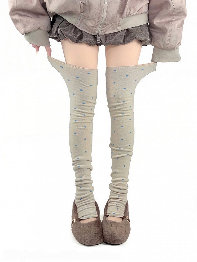 Stirrup (3 Colors) Polka Dot Stockings Over-the-Knee Slouchy