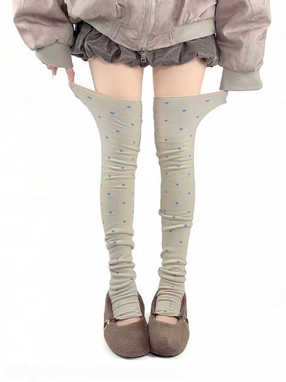 Stirrup (3 Colors) Polka Dot Stockings Over-the-Knee Slouchy