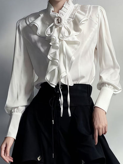 Ouji with White Jabot Blouse Lolita Collar