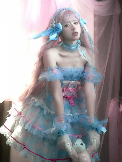 Rosa Schwarz Blau / Halsband