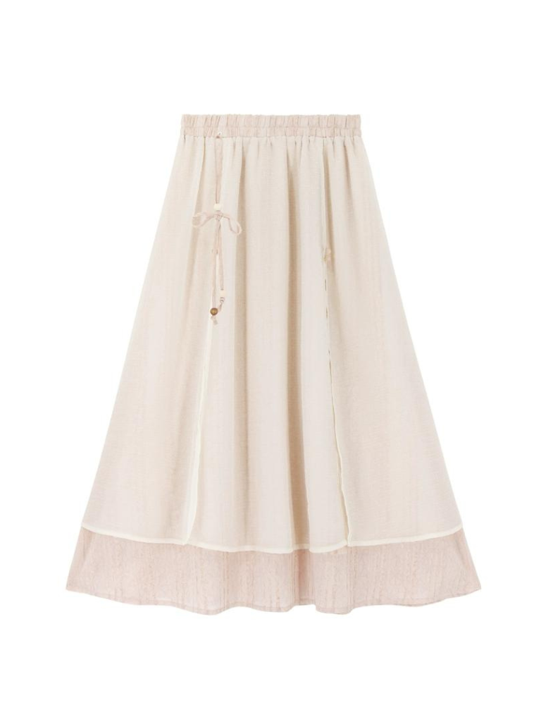 Girly Long Skirt Sweet + Top Flared Asymmetrical