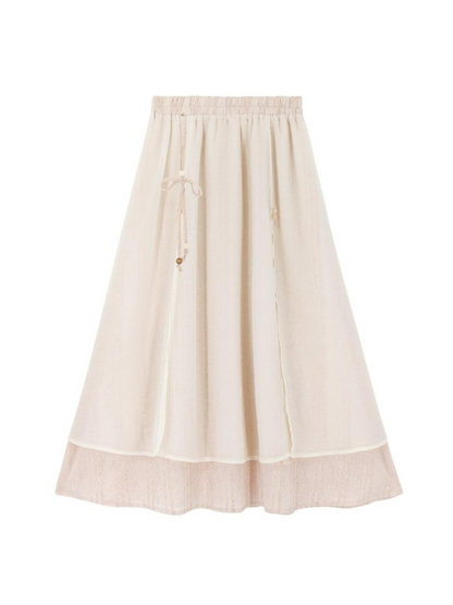 Girly Long Skirt Sweet + Top Flared Asymmetrical