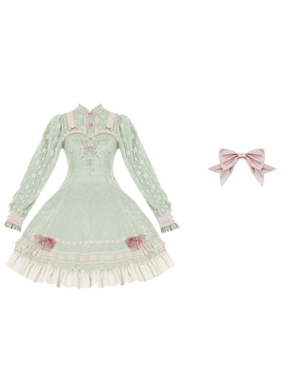 Mädchenkleid Schleife Chinesisch Süß