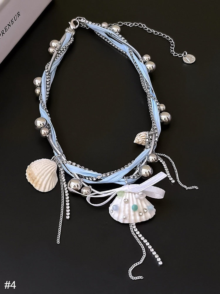 Beaded Shell Pendant Necklace - Kiwi Store