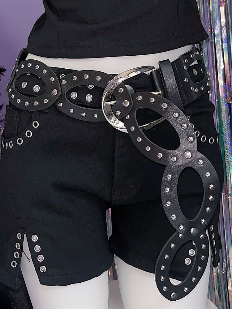 Handgelenk verzierte Gürtel mit Nieten Pink/Weiß/Schwarz