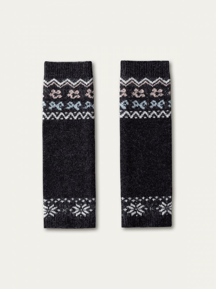 Vintage Gray with Warmers Knit Beige/Dark Pattern Leg Sweet