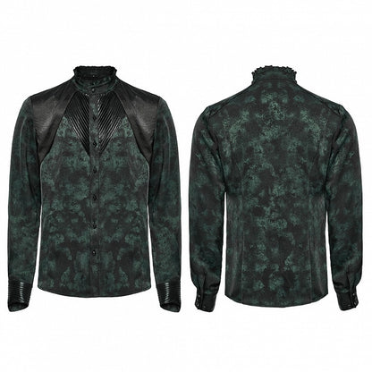Goth Black Men's Shirt Green