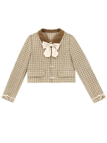 Retro Check + Blouse Flared Jacket + Girl Skirt