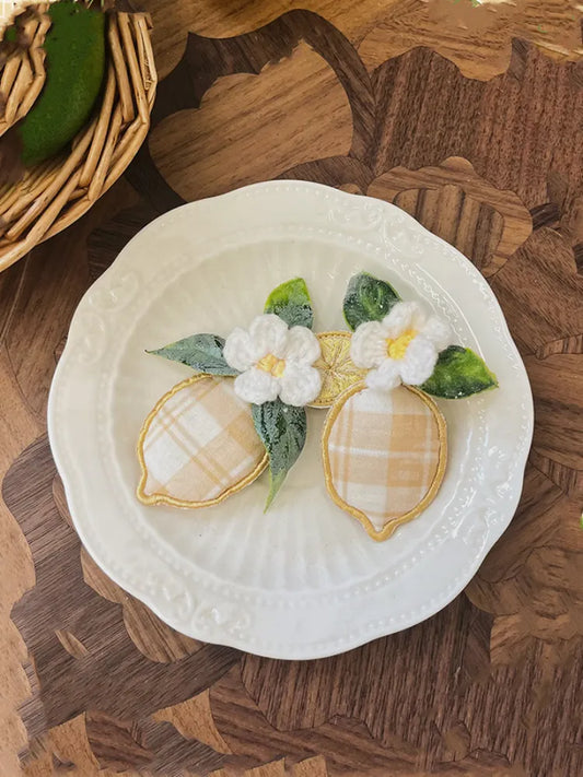 Brosche Zitronengelb