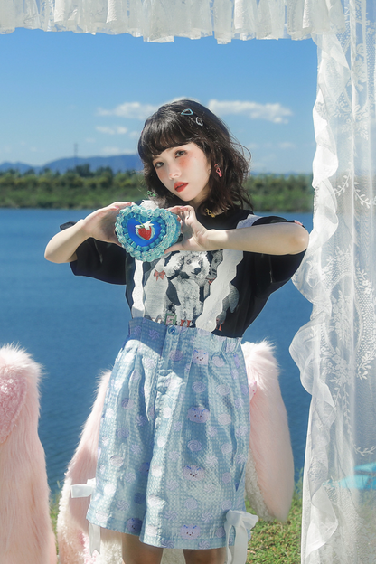 クマペンギンコラージュヴィンテージTシャツ