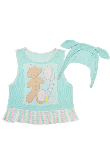 サブカルチャー動物帽子メッシュベスト+