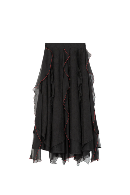 ビスチェ + クラッシュヘビーローズスカート