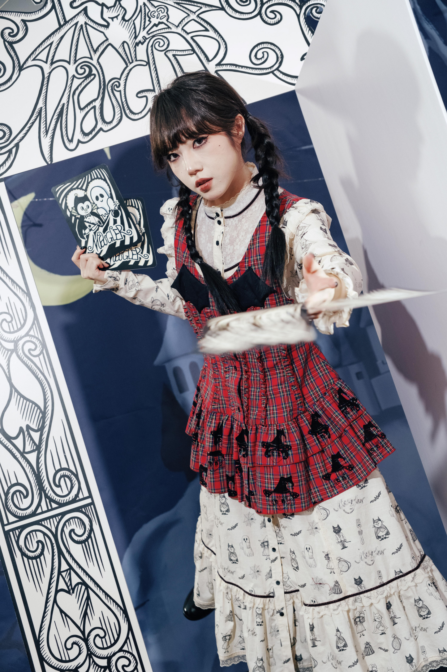 ドラキュラチェックノースリーブトップス