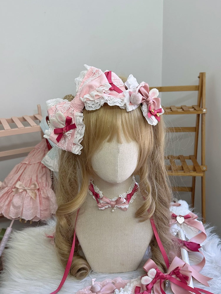 Pink Bow Lace Sweet Lolita Trim KC