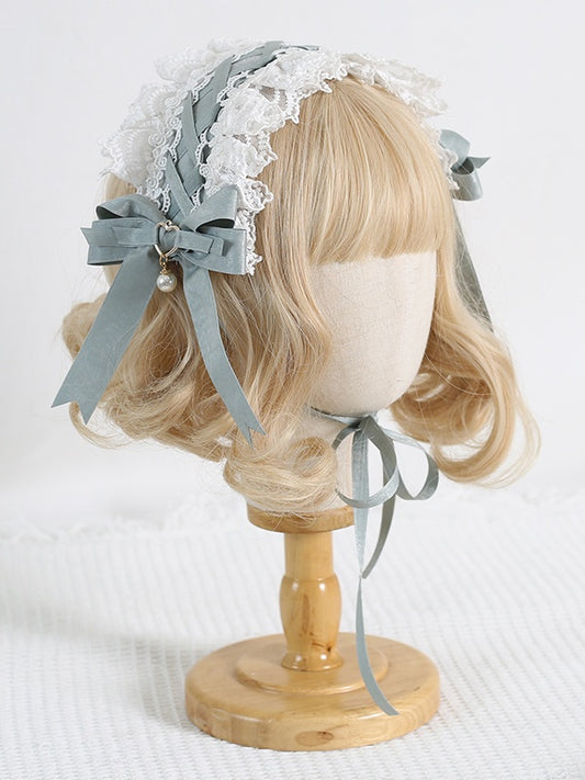 Hairband Lace With Bowknot Colors Cute 7 Bead Charm Sweet Lolita