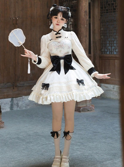 Mädchenkleid Schleife Chinesisch Süß