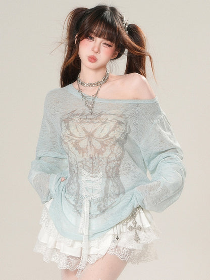 レーススカートトリム ホワイト グラマラス ティアード