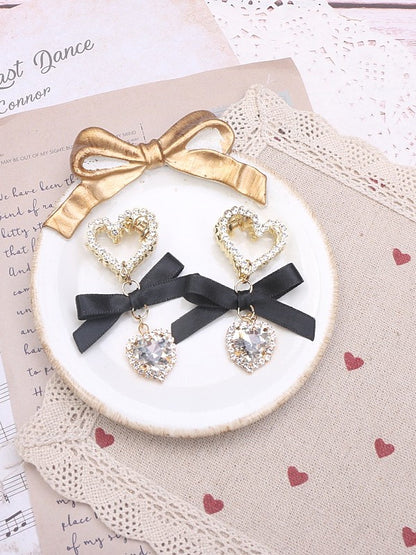 Rhinestone Kei Jirai Bowknot Color Hairclip Heart Options 5