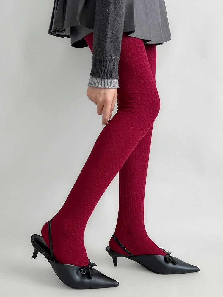Textured Knit (5 Ribbed Tights Colors)