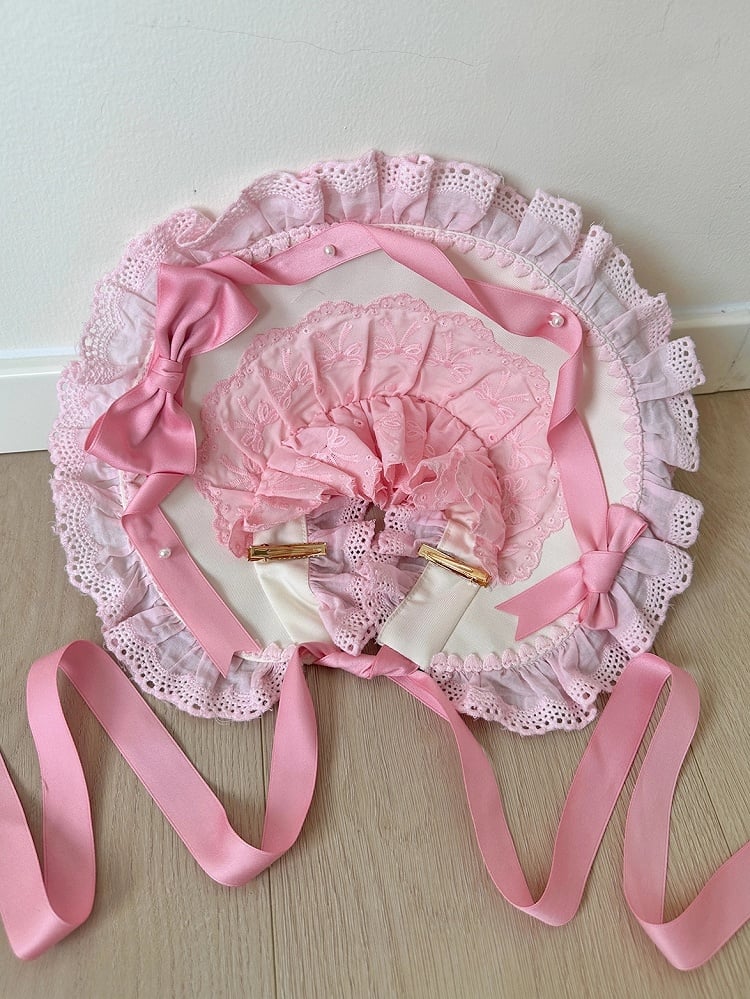 YellowPink WhiteBlue GreenPink Lolita Bonnet /
