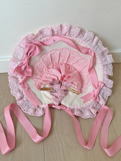 YellowPink WhiteBlue GreenPink Lolita Bonnet /