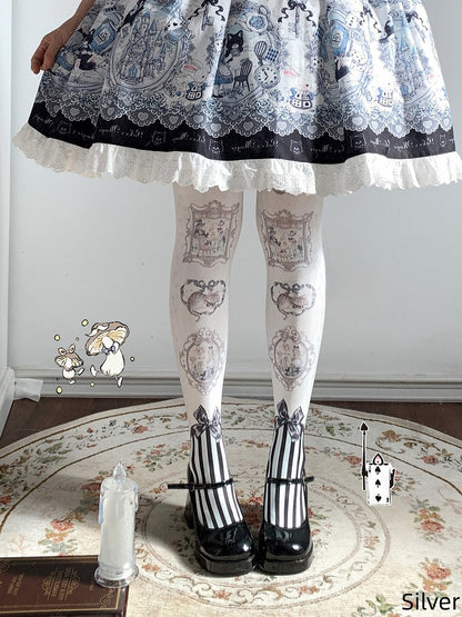 Tights Picture Lolita Alice Frame Gold/Silver Print Theme