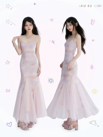 Buntes Tüll-Unterkleid mit Meerjungfrauenrock