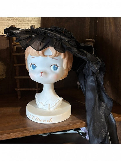 Lolita Flat Hat in Black or Pink - Sweet Dream