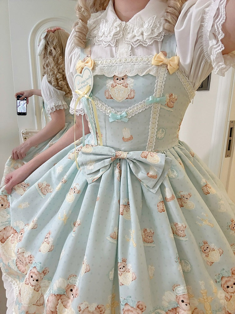 Mintgrünes Teddy Sweet Lolita Kleid