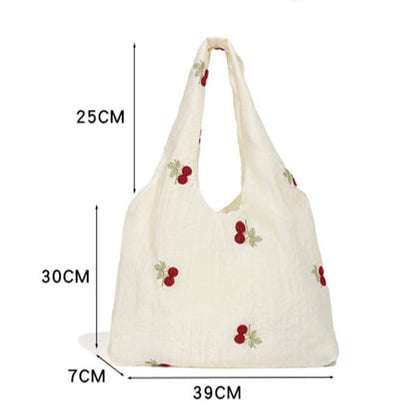 Détails du sac fourre-tout Kawaii à bandoulière avec broderie