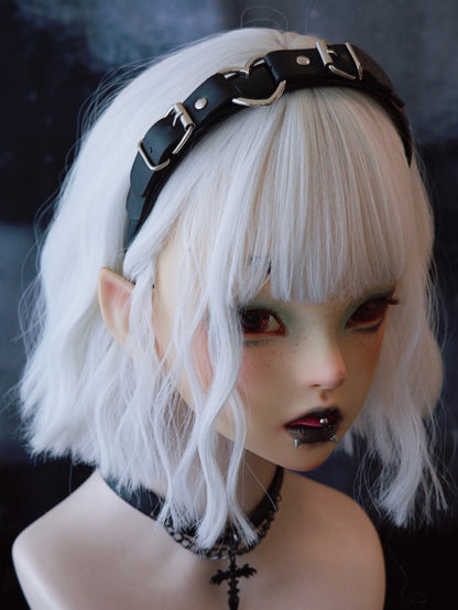 Buckle Black Decorated Heart Design KC Gothic