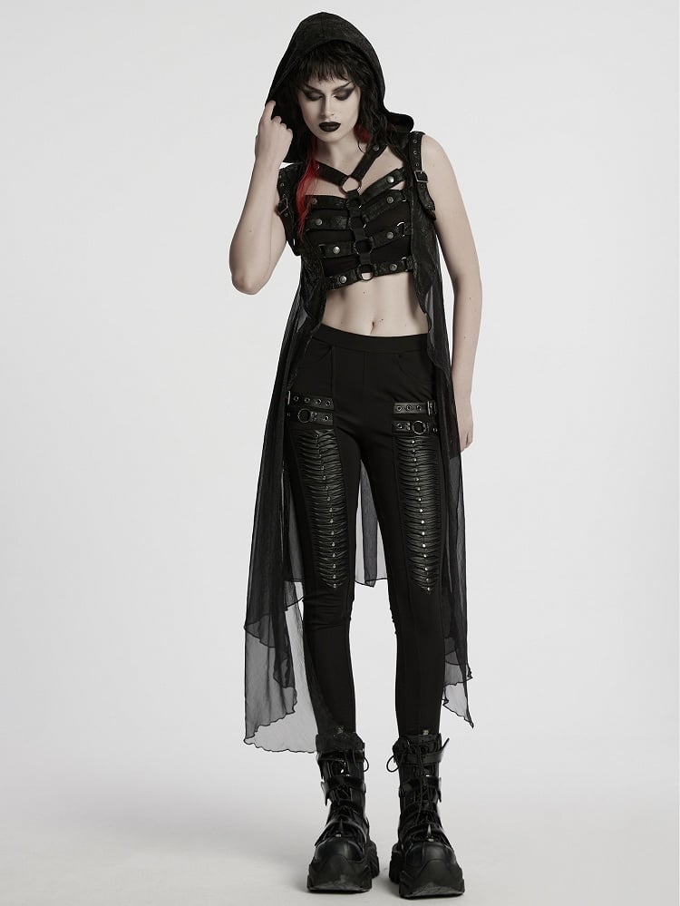 Black Punk Hollow Skeleton Personalized Vest
