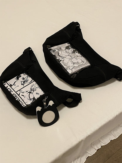 Pockets Side Crossbody with Bag Ita Black