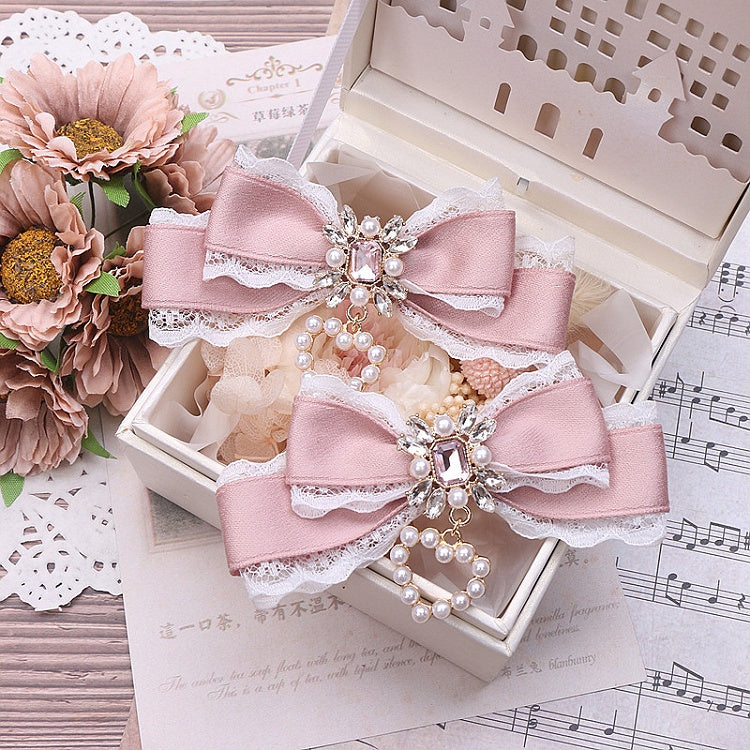 Rhinestone Color 4 Lace Options Kei Bowknot Jirai Hairclip