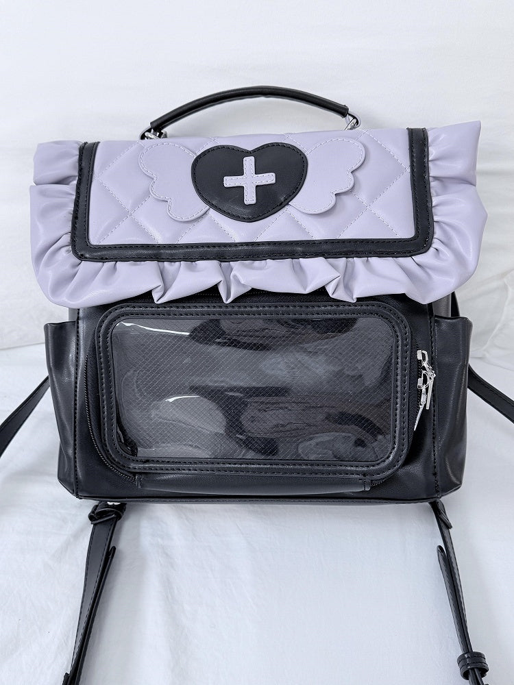Bag Ita Purple Accents Black with Jirai Wing Kei and Angel Heart