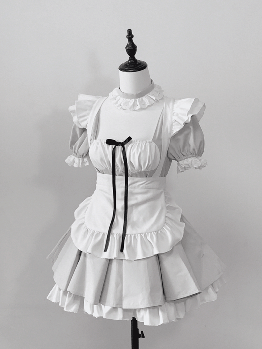 Jirai Box Gray Pleated Kei Uniform: Maid Skirt