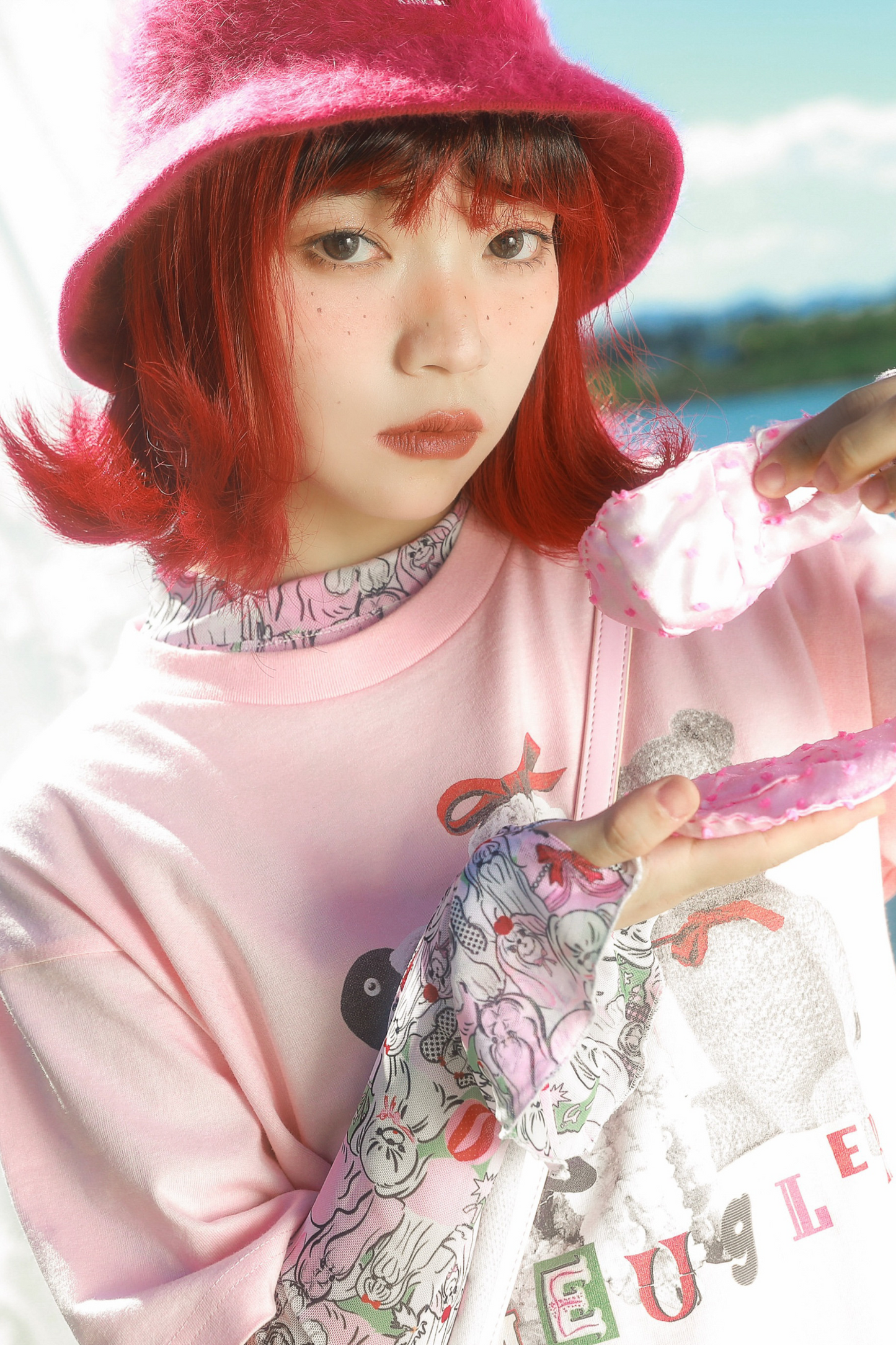 クマペンギンコラージュヴィンテージTシャツ