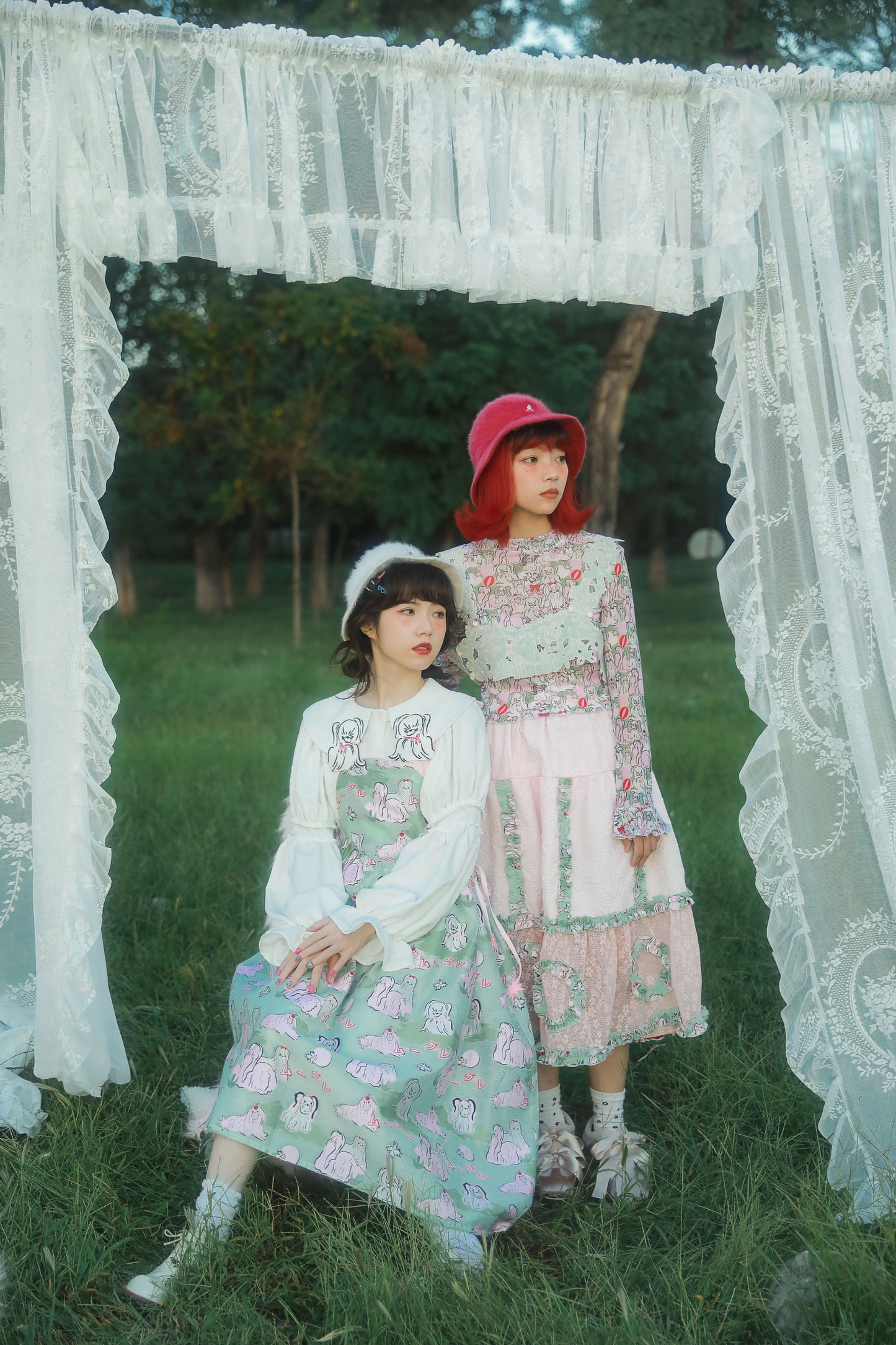 パピースリーブのレトロなロングシャツデザイン