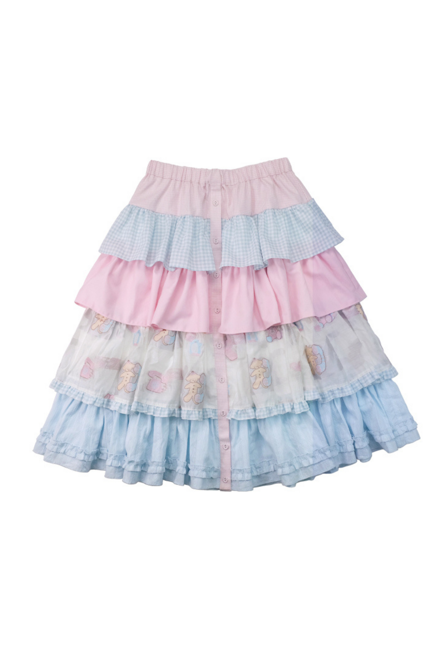 カラフルに揺れるフリルタワースカート