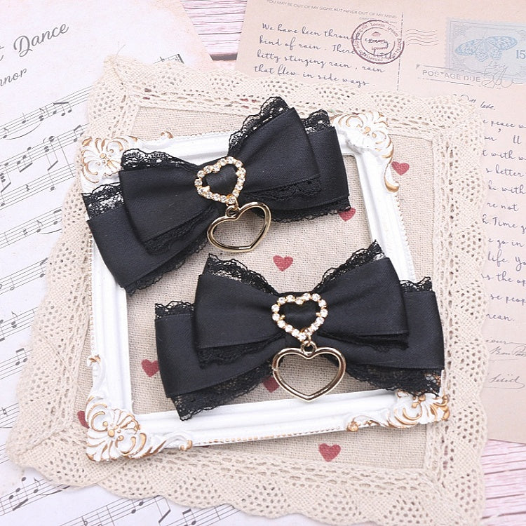 Jirai Bowknot Kei Options Hairclip Lace Color 7 Heart-shaped Ring