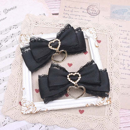 Jirai Bowknot Kei Options Hairclip Lace Color 7 Heart-shaped Ring