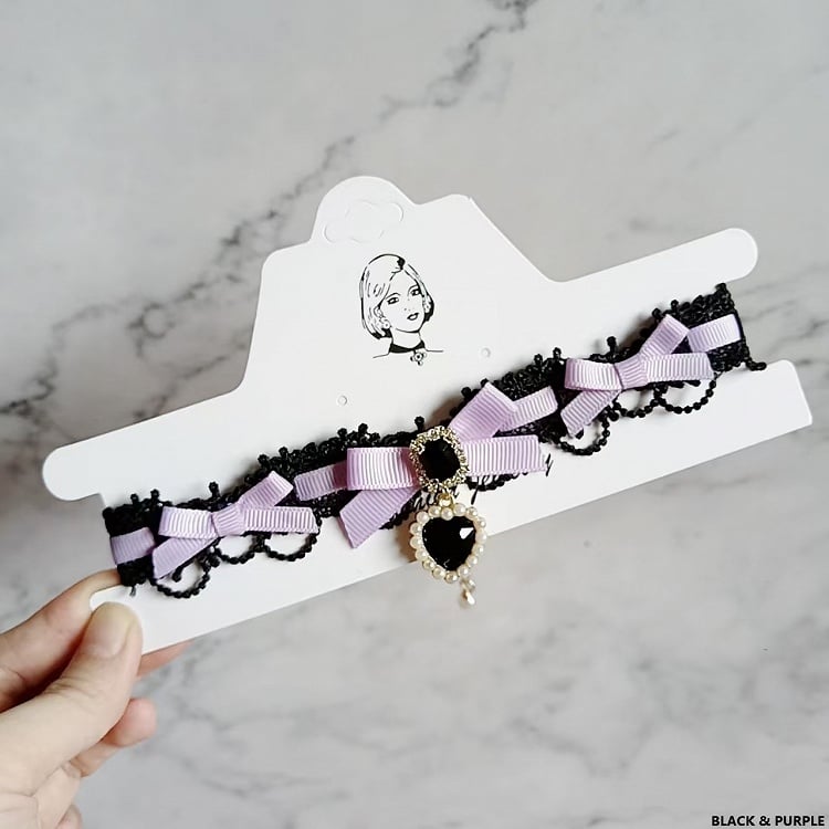 Kei Bowknot Jirai Choker 11 Lace Color Options