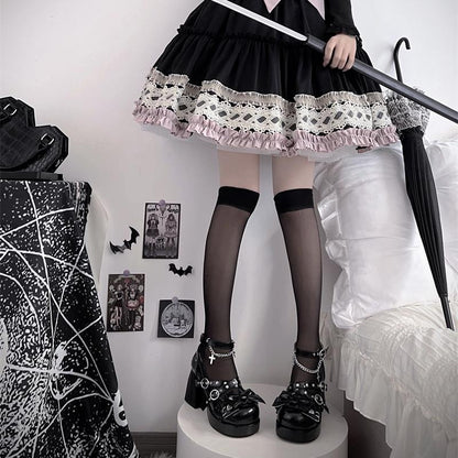 Y2K Gothic Lolita Platform Heels – Sweet Cool Girl Waterproof Wedge Shoes | LilyVow
