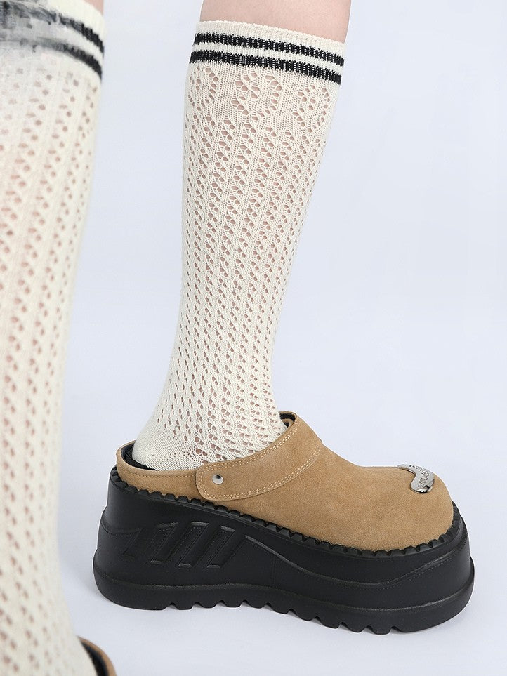 Fit Backless Slip-on Khaki Sole with Platform Design Shoes Black Birkenstock Slip-in