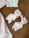 Süße rosa Erdbeere große Schleife KC